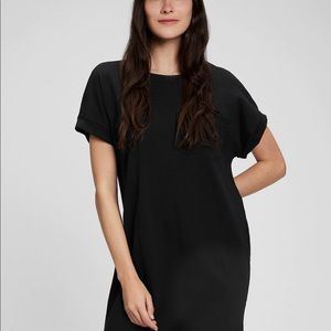 Divided Rolled Sleeve Tee dress